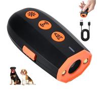 Calenxy Dispositivo antiladridos para perros, repelente ultrasónico de perros, recargable, antiladridos, dispositivo ultrasónico con frecuencia linterna LED para perros pequeños y grandes, interior y