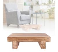 Calenxy Taburete de madera vintage, 25 x 18 x 7 cm, estilo retro, taburete de madera Paulownia, reposapiés de madera para interior y exterior