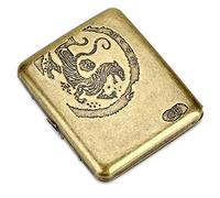 CaLeQi Caja de Cigarrillos Tiene Capacidad para 20,Tigre Blanco Golden