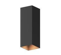 CALEX - Aplique de pared LED rectangular, luz exterior negra, bidireccional, 8,6 W, para interior y exterior, luz blanca cálida