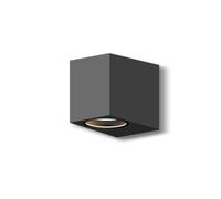 CALEX Aplique de Pared Sanremo, GU10, Downlight, Rectangular, Antracita | Compatible con bombillas GU10 de tu elección, resistente al agua para uso interior y exterior