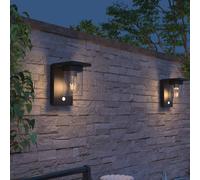 Calex Aplique LED para exterior Asti, sensor, IP44, negro