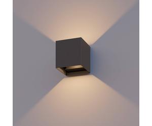 Calex Aplique LED para exterior Cube, arriba/abajo, altura 10 cm, antracita EC:EPREL:1881291