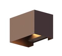 CALEX apliques de pared Venice, para exterior e interior, luz ascendente y descendente, haz de luz ajustable, impermeables, color óxido, pack de 2