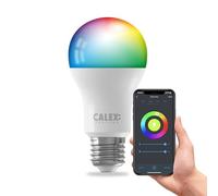 CALEX Bombilla LED Inteligente E27, RGB y Blanca, Regulable, WiFi App | Elige entre 16 millones de colores, con control por voz mediante Alexa, Google Home o Siri, sin necesitar hub