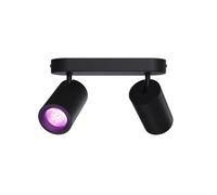 CALEX foco de techo LED inteligente de dos luces, ovalado y orientable, colores RGB y luz de fría a, regulable, control por aplicación y voz, negro