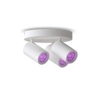 CALEX foco de techo LED inteligente de tres luces (redondo), orientable, colores RGB y luz de fría a, regulable, control por aplicación y voz, blanco