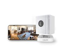 Calex Interior 2K Cámara de Vigilancia - Wi-Fi con Proyector & Detección de Movimiento, Seguridad Inteligente con Visión Nocturna & Control a través de Aplicación, Blanco