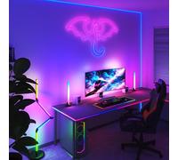 CALEX Kit de experiencia Ultimate para videojuegos, compatible con Razer Chroma, sincronización RGBIC, Smart Home Gaming Set voor PC, incluye tiras LED, barras de luz y XXL Muismat
