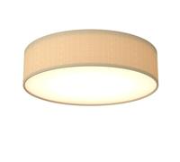 CALEX Lámpara de Techo LED, 40 cm, Pantalla de Tela, Taupe, Casquillo E27, Luz Blanca Cálida, Regulable, Plafón Redondo Moderno