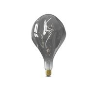 CALEX Lámpara LED XXL E27, Titanio, 90lm 1800K Luz Cálida | Vidrio teñido en color titanio con filamento visible, para un aspecto moderno, lujoso y decorativo