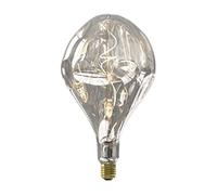CALEX Organic EVO XXL - Bombilla LED (E27, casquillo E27, 6 W, regulable, bombilla decorativa de titanio, blanco cálido, plateado
