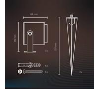 Calex Smart Foco de exterior, punta de tierra, lote de 3 True