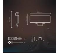 Calex Smart Foco de suelo para exteriores, CCT RGB de 3 luces. True