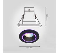 Calex Smart Halo downlight empotrable CCT RGB negro EC:EPREL:1235146