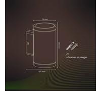 Calex Smart Outdoor Up-/Downlight, CCT, RGB EC:EPREL:705104