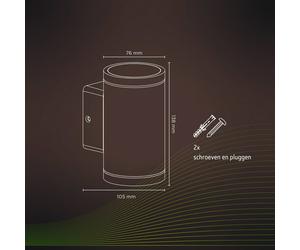 Calex Smart Outdoor Up-/Downlight, CCT, RGB EC:EPREL:705104