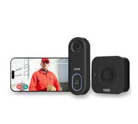 CALEX Timbre de Video Inteligente con cámara, Audio bidireccional, Video HD 1080P, notificaciones de aplicación para Timbre y detección de Movimiento, con Gong, Negro