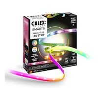 Calex Tira LED inteligente, 5 m, RGBIC, flexible y cortable a medida, regulable, WIFI App & Control por voz, incluye control remoto
