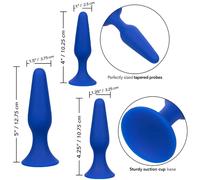 CALEXOTICS - ADMIRAL KIT 3 PLUG ANAL AZUL