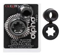 CALIFORNIA EXOTICS ALPHA DUAL MAGNUM RING NEGRO