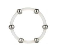 CALEXOTICS - ANILLO DE SILICONA CON CUENTAS DE ACERO TALLA XL