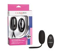 CalExotics Huevo Calex de silicona recargable con mando a distancia Negro 53 g