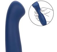 CALEXOTICS Cashmere Satin G Azul - Masajeador Elegante Con Silicona Médica Hipoalergénica