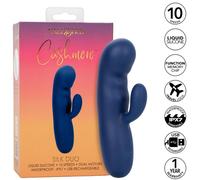 CALEXOTICS Cashmere Silk Duo Azul - Masajeador De Doble Motor Con Diseño Elegante