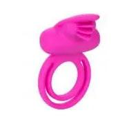 CALEXOTICS - DUAL CLIT FLICKER ENHANCER DOBLE ANILLO VIBRADOR DE SILICONA ROSA