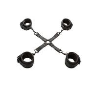CALEXOTICS - NOCTURNAL CONECTOR HOG TIE CUERO AJUSTABLE NEGRO