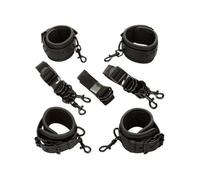 CALEXOTICS - NOCTURNAL RESTRICCIONES DE CAMA CUERO AJUSTABLE NEGRO