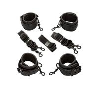 CALEXOTICS - NOCTURNAL RESTRICCIONES DE CAMA CUERO AJUSTABLE NEGRO