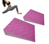 Calf Stretching Wedge - Yoga Wedge Block EVA Exercise Foam Incline Board | Anti Slip Ergonomic Support Blocks for Pilates Squats Pushups Planks Fitness Foot Rehab Balance Strength Training Tool