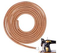 CALFOVERA 1.83 m 5mm Cuero Genuino Pedal Universal Piezas con Gancho Correa para Máquina de Coser Correa de Repuesto de Cuero para Máquina de Coser Singer Home Household