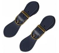 CALFOVERA 2 Cierre de Piel de Vaca con Botones A Presión, Hebillas para Coser, Cierres de Piel Auténtica para Bolsos, Carteras, Fundas de Móvil, Chaquetas, Cuadernos, Manualidades (Azul Oscuro).