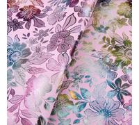 CALFOVERA 33 Piezas de Tela de Cuero Sintético Suave E Impermeable de 20cm X 8cm para Estuche de Maquillaje, Rollos de Cuero con Flores Deslizantes Rosas de 0.7mm, Láminas de Vinilo Sintético