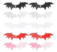CALFOVERA 80 Mini Adorno de Alas de Diablo para Halloween, de Piel Sintética, con Forma de Murciélago, Horquillas, Accesorios de Decoración, Adornos para Manualidades, Pinzas para el Pelo, Ropa