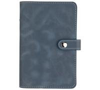 CALFOVERA Carpeta de Cuero Sintético Recargable A6, Cubierta Suave de Cuero Sintético, Protector de Cuaderno de Viaje, Carpeta de 6 Anillas con Hojas Sueltas Y Bolsillo Divisor para Reuniones