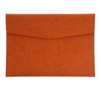 CALFOVERA Carpeta Portadocumentos A4 de Piel Sintética, Color Marrón, Tamaño Carta, Impermeable, para Archivar, Organizador de Bolsillo, con Cierre A Presión, para Recibos, Contratos, Papelería