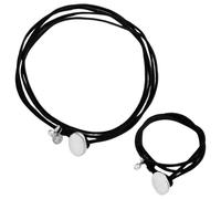 CALFOVERA Collar de Perlas de Cuero Sintético Estilo Occidental con Cordón Abierto En Capas para Mujer, Conjunto de 2 joyas Bohemias de Gamuza Sintética, Gargantilla de Perlas Irregulares Doradas