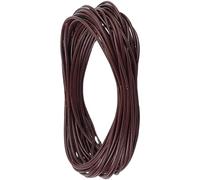 CALFOVERA Cordón de Cuero Genuino de Vaca Redondo de 10 m X 1mm para Hacer Joyas, Cordón de Cuero Auténtico de Chocolate, Cordón de Encaje, Tira de Hilo Trenzado para Crear Collares, Pulseras