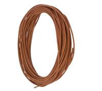 CALFOVERA Cordón de Cuero Genuino de Vaca Redondo de 10 m X 1mm para Hacer Joyas, Cordón de Cuero Genuino Marrón Claro, Cordón de Cordón, Tira de Hilo Trenzado para Crear Collares, Pulseras