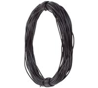 CALFOVERA Cordón de Cuero Genuino de Vaca Redondo de 10 m X 1mm para Manualidades, Cordón de Cuero Genuino Marrón Oscuro, Cordón de Encaje, Tira de Hilo Trenzado para Joyería, Collares, Pulseras