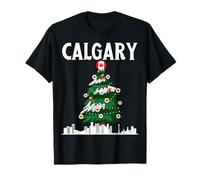 Calgary Horizonte Invierno Nieve Canadá Canadiense Navidad NYE Camiseta