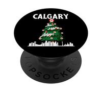Calgary Horizonte Invierno Nieve Canadá Canadiense Navidad NYE PopSockets PopGrip Adhesivo
