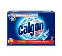 Calgon Descalcificador de agua 2 en 1 contra la cal y la suciedad en la lavadora, 30 unidades