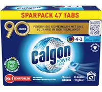 Calgon Power Tabs 4 en 1 - Ablandador de agua antical, suciedad y corrosión en la lavadora, previene olores desagradables, 1 x 47 pastillas