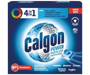 Calgon Powerball Pastillas - Antical para la Lavadora, Elimina Olores y Suciedad, en formato pastillas, 15 unidades