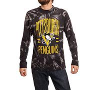 Calhoun NHL Surf & Skate - Camisa de algodón de manga larga con teñido anudado para hombre - The Sunset Collection, Pittsburgh Penguins, X-Large